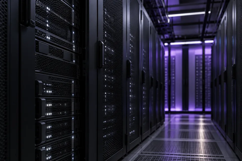 Editorial photograph of contemporary server infrastructure